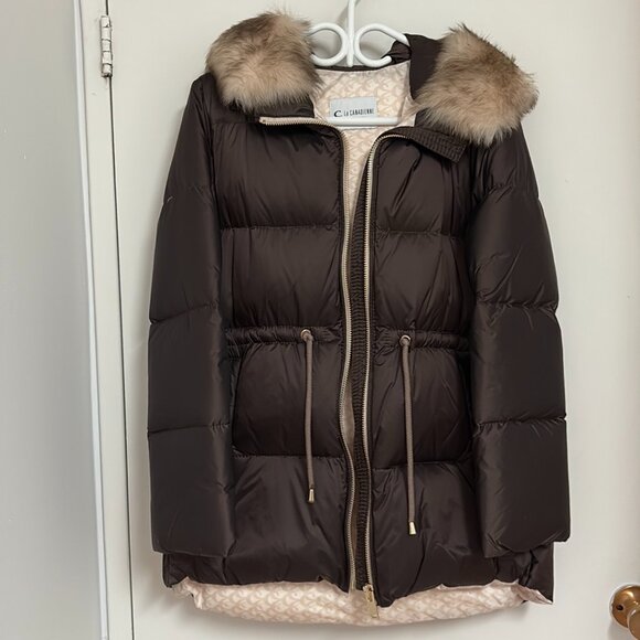 La Canadienne brown puffer parka winter coat XS new - Picture 5 of 16